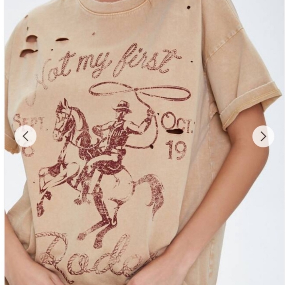 Forever 21 Tan Graphic Tee
